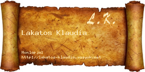Lakatos Klaudia névjegykártya