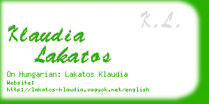 klaudia lakatos business card